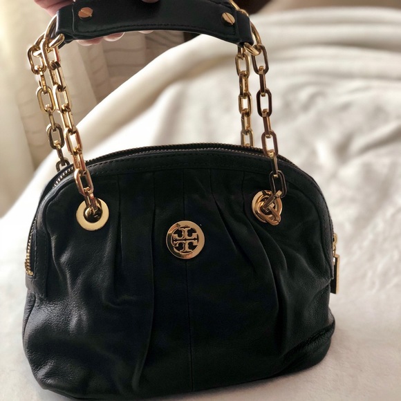 Tory Burch Navy Gold Chain Purse - Picture 3 of 11